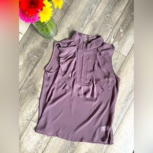 TEX by MAX AZRIA purple/lavender sleeveless, ruffled blouse. Worn once! Medium